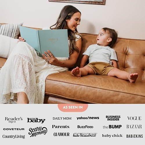 Lucy Darling Baby Memory Book – Celestial Skies | Luxury Baby First Year Book & Photo Album | Gender Neutral Keepsake Journal for Milestones, Memories & Photos | Thoughtful Pregnancy Gift thumbnail 5