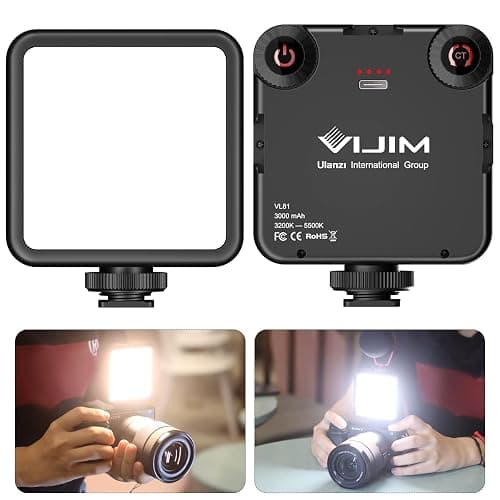 ULANZI VL-81 3000mAh Bi-Color LED Video Light w Softbox - 3200K-5600K+CRI95 Rechargeable Camera Light, 3 Cold Shoe Mount for DSLR/GoPro/Sony/Canon/iPhone, Vlog Filming TikTok Live & Photography - Image 1