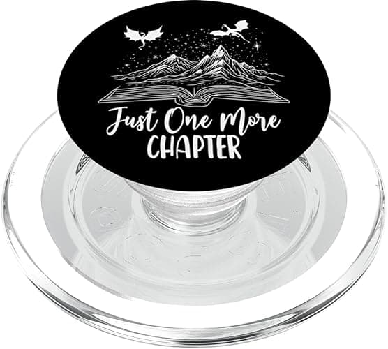 Just One More Chapter Romantasy Dragon Fantasy Romance Book PopSockets MagSafe PopGrip for iPhone - MagSafe