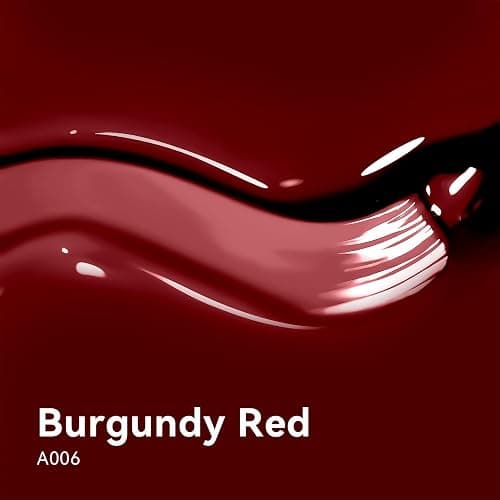 MAYCHAO 15ML Gel Nail Polish 1Pc Gel Polish Soak Off UV LED Nail Polish Nail Art Starter Manicure Salon DIY at Home, 0.5 OZ Burgundy Red thumbnail 6