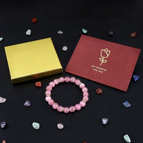 DUQGUHO Healing Bracelets for Women Anxiety Crystal Bracelet 10mm Stretch Stone Jewelry Crystal Gifts for Women thumbnail 6
