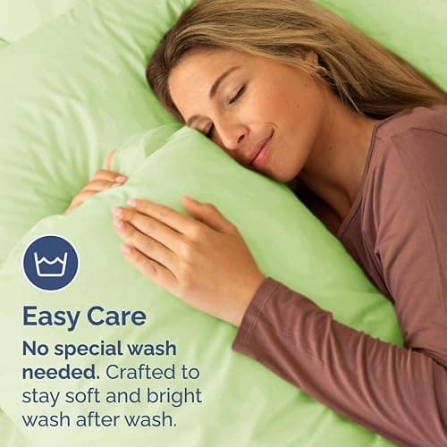Queen Pillow Cases Set of 2 - Ultra Soft Hotel Quality Pillowcase Covers - Comfy, Cozy & Wrinkle Free - Shrinkage & Fade Resistant - Machine Washable Pillow Protectors - 2 Piece Set - Light Sage Green thumbnail 5
