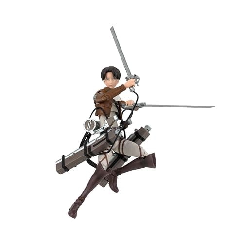 Total Anime Levi - 6.5-Inch Figure with Swappable Faceplates, Alternate Hands, and Weapon - Image 1