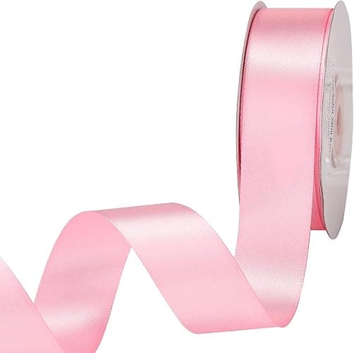 pink thick satin ribbon - Image 1