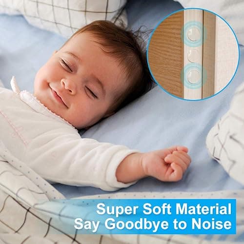 200PCS Cabinet Bumpers Clear Rubber Bumpers Self Adhesive, Soft Close Cabinet Door Bumper Dots, Sound Dampening Cupboard Door Bumpers Pads for Kitchen Drawers, Picture Frames, Furniture thumbnail 4