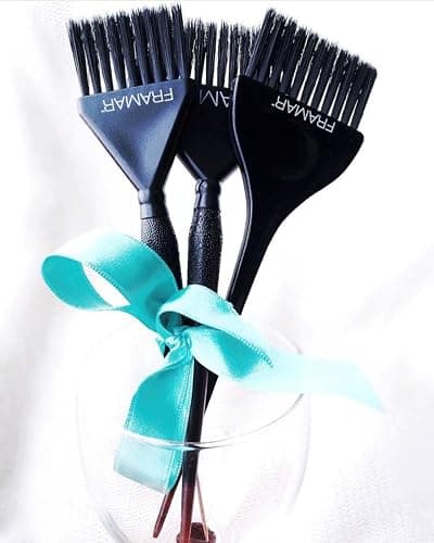 Framar Family Hair Color Brush Set - Hair Dye Brush Kit, Hair Coloring Brushes For Hair Stylist, Tint Brushes for Hair Color, Tapered Edges For Precision – 3 Pack Black thumbnail 5