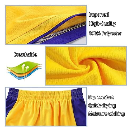 Youth Basketball Jerseys for Boys Girls Basketball Jersey Shorts Socks for 6-13Years Kids Training Uniform Sets thumbnail 3