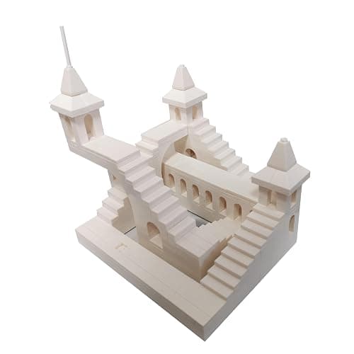 AIYIMUSIDEEN White Moebius Castle Building Block，Architecture Building Blocks Suitable for Adults - Image 1