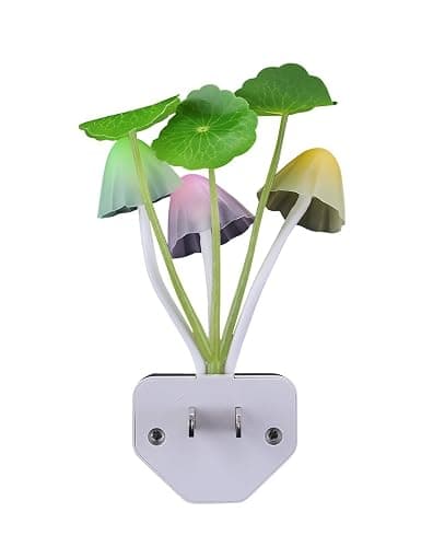 Sensor Led Night Light, Color Changing Plug-in LED Mushroom Dream Bed Lamp | mushroom decor, room decor, dusk to dawn, nursery/kids bedroom, mushroom gifts for women, fairy/witchy/cottagecore - Image 1