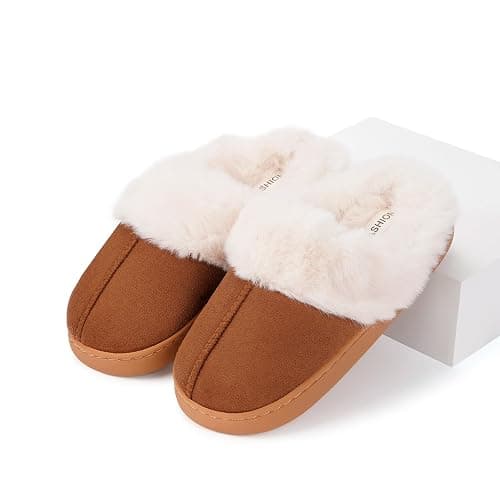Dokela Kids Slippers Girls Boys Fuzzy House Slippers Winter Warm Soft Plush Lined Memory Foam House Shoes Slip On for Home Bedroom Indoor Outdoor thumbnail 5
