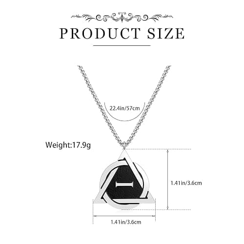 Medsor Therian Necklace Silver Plated Stainless Steel Therian Pride Symbol Necklace Therian Pendant for Men Gift thumbnail 6