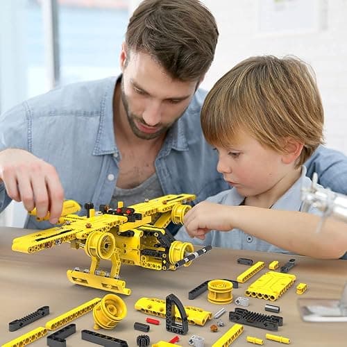 STEM / Building Toy for Ages 5, 6, 7, 8, 9, 10, 11, 12 Years Old Kid, Boy, Girl - 2-in-1 Truck Airplane Take Apart Toy, 361 Pcs DIY Building Kit, Learning Engineering Construction Toy, Ideal Gift thumbnail 4