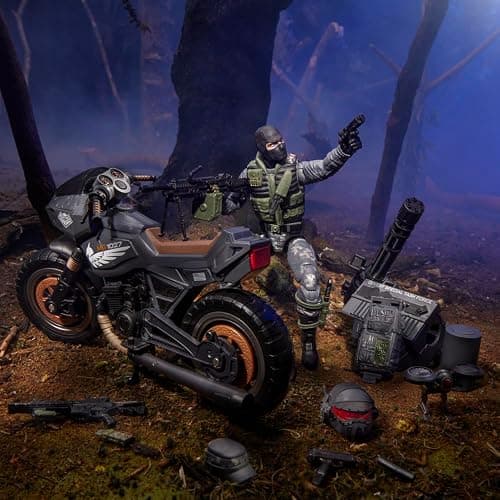 G.I. Joe Classified Series #127, Night Force Jason Shockwave Faria & Night Pursuit Cycle, 6” Action Figure, Exclusive thumbnail 2