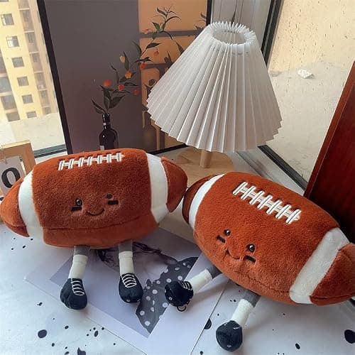 XIGUI 7 inch Rugby Stuffed Sports Balls Toy,with feet Creative Football Doll Fun Cute Plush Doll Toy Plush Stuffed Spherical Soft Toys Sports Throw Pillow CushionKids Gift (Rugby) thumbnail 6