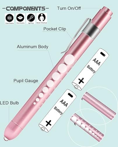 MEUUT 3 Pack Pen Lights for Nurses with 6 Batteries – Medical Penlights Nurse Accessories for Work, Perfect Nursing Student Essentials Medical Supplies for Nurses Doctors EMT Trauma thumbnail 3