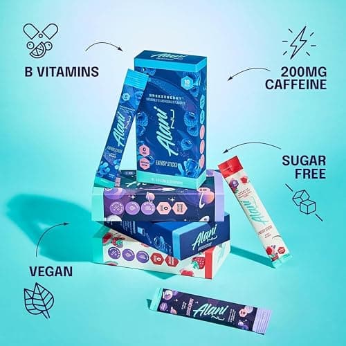 Alani Energy Drink Powder Variety Pack – 16 Stick Sampler, ALL 8 Flavors with 200mg Caffeine Each | Preworkout Boost & Electrolytes Powder Packets | Bundled by Mix It Up Munchies | Healthy Gift Pack thumbnail 3
