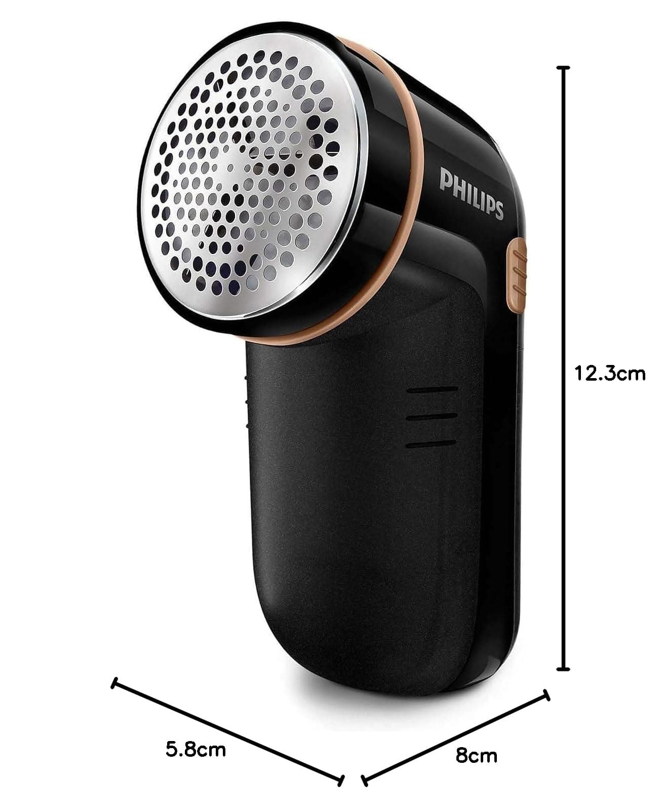 Versuni Philips Lint Shaver, Lint Remover for Clothes, Suitable for All Textiles, 2 Height Settings, Battery Operated (2 x AA Batteries Included), Black (GC026/80) thumbnail 8