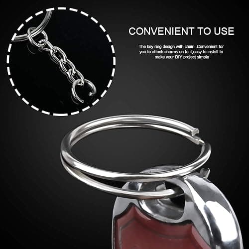 Teenitor 120Pcs Key Chain Rings Keychain Rings 1inch, Keychain Making Supplies, Key Chain for Crafts, Key, Car thumbnail 2