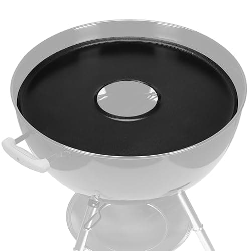 Stanbroil Round Griddle Insert for Weber 22" Kettle Charcoal Grill, Nonstick Coating Flat Top Griddle Plate, 22 Inch Kettle Grill Accesories, Black - Image 1