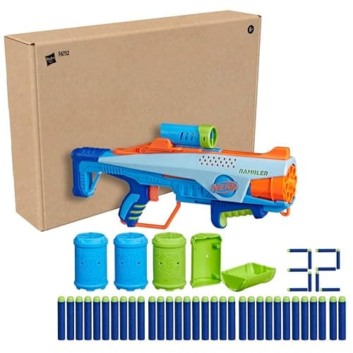 Elite Junior Rookie Pack, Easy Play Toy Foam Blaster, 32 Nerf Elite Darts, 4 Targets, Nerf Blasters for Kids Outdoor Games, Ages 6 & Up (Amazon Exclusive) thumbnail 4