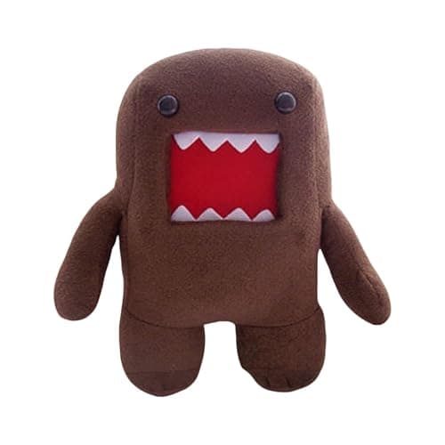 11.8" Domo Monster Plush, Funny Stuffed Figure Throw Pillows for Home Decor for Anime Fans (Brown) - Image 1