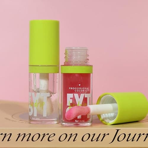 EONFAVE Lipgloss Set, 5 Farben Lip Oil Set, Hydrating Moisturiser Lip Gloss, Lippen Care Lippenöl, Intensiver Glanz und bis zu 12 Stunden Pflege, Lang Anhaltender Feuchtigkeit, Geleeartiger thumbnail 7