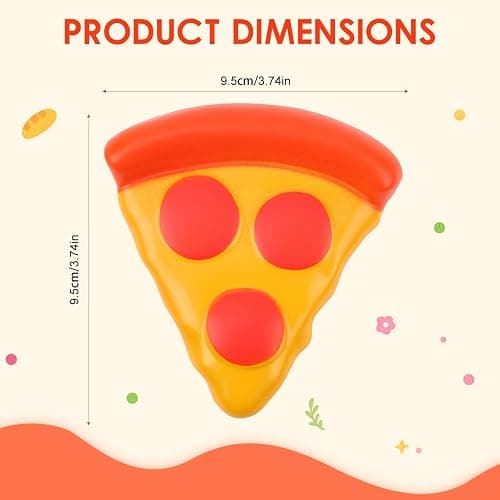 Squishy Ice Cream Squeeze Toys, Cute Pizza Fidget Toys, Cute Food Shaped Fidget Sensory Toys, Soft Anxiety Relief Hand Toys for Adults & Teens, Party Favors, Desk Decor & Relaxation Gifts thumbnail 3