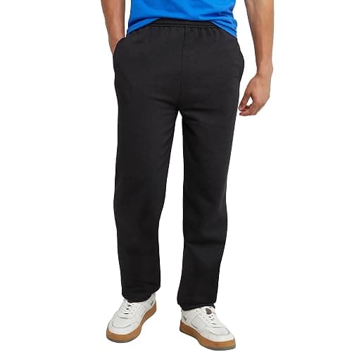 Hanes Men's EcoSmart Sweatpants, Athletic Lounge Pants with Pockets, Open Hem Bottom, Fleece Pants - Image 1