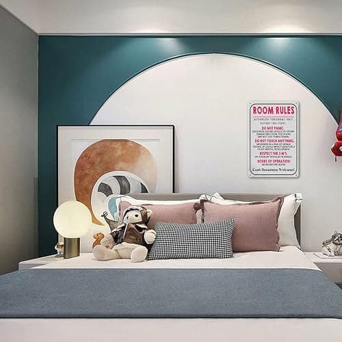 Room Sign For Teen Girls Bedroom Door Decor Teen Boy Room Signs Girl Room Rules Signs Dorm Wall Accessories Cool Things For Teens Funny Metal Tin Sign Gaming Decor 12 X 8 In thumbnail 5