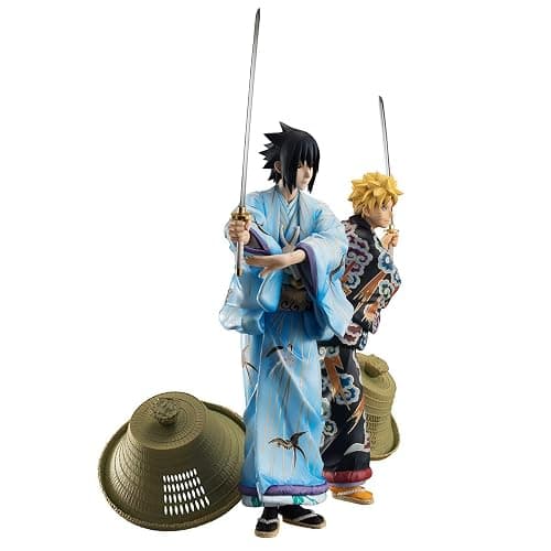 Megahouse Naruto: Uzumake & Sasuke Uchiha (Kabuki Version) 2Piece PVC Figure Set, Multicolor thumbnail 5