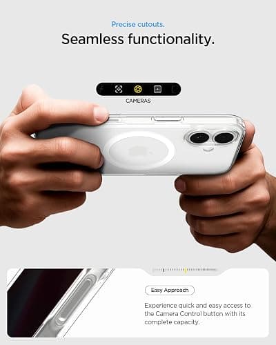 Spigen for iPhone 17 Case, Ultra Hybrid MagFit [TPU Covered Camera Control] [Anti-Yellowing] [Compatible with Magsafe] - Clear thumbnail 6