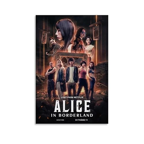 YAWRGJWRG Alice in Borderland 2020(1) Posters Decorative Aesthetic Canvas Poster Wall Art Decor Living Modern Family Bedroom Music Movie Poster 12x18inch(30x45cm) Unframe-style - Image 1