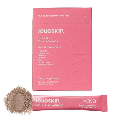 byAVA Skin and Gut Prebiotic Booster Powder, L-Glutamine 1500mg, 30ct | Camu Camu Vitamin C, Zinc + Niacinamide for glow; spirulina, goji & maqui berry superfoods; vegan, no added sugar - Image 1