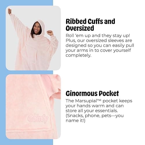 THE COMFY Dream | Lightweight Microfiber Fleece Wearable Blanket, Oversized Design Hood & Pocket from Shark Tank, Cozy Gifts thumbnail 5