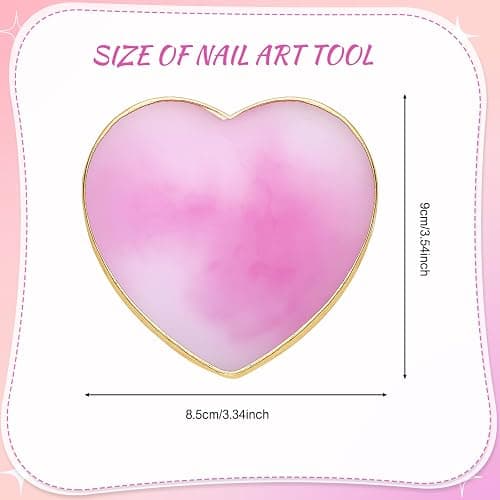 SUMAJU 2 Pcs Resin Nail Art Palette, Nail Art Painting Nails Polish Palette Gel Palette Gold Edge Color Makeup Display Nails Arts Tools thumbnail 3