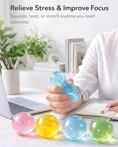 Coconut Oil Squishy, Coconut Oil Slow Rising Squeeze Stress Ball Clear Jelly Bubblegum Texture Coconut Oil Squishy Toy (Blue) thumbnail 6