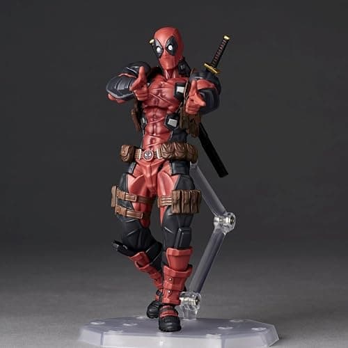 Kaiyodo Revoltech Amazing Yamaguchi Deadpool Ver. 2.5, Total Height: Approx. 6.7 inches (170 mm), Non-scale, PVC & ABS, Painted Action Figure, NR050 thumbnail 16