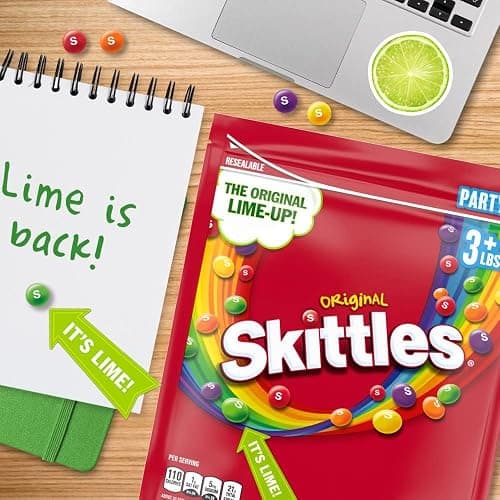 SKITTLES Original Summer Chewy Candy, Party Size, 50 Oz Resealable Bulk Candy Bag thumbnail 8