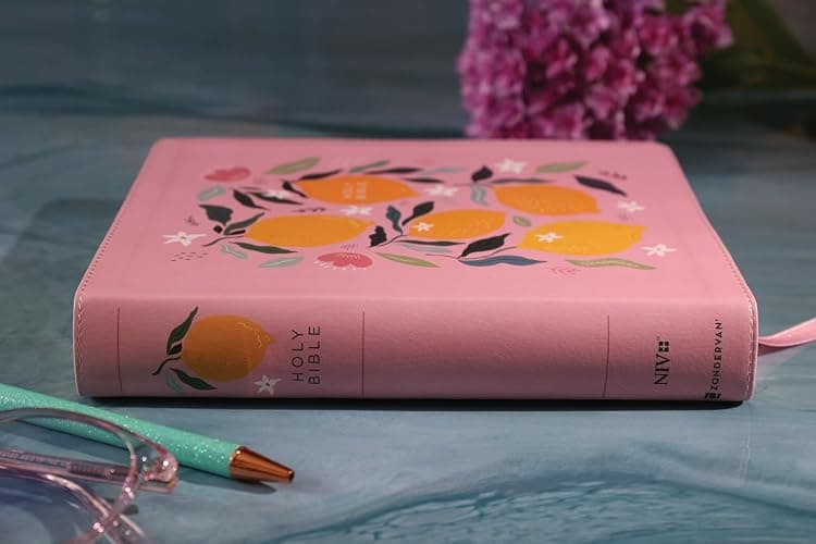 NIV, Journal the Word Bible (Perfect for Note-Taking), Double-Column, Leathersoft, Pink, Red Letter, Comfort Print: Reflect, Take Notes, or Create Art Next to Your Favorite Verses thumbnail 4