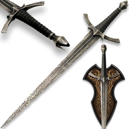 The Hobbit Morgul Dagger Blade Of The Nazgul | Stainless Steel Blade | Leather-Wrapped Grip | Solid Metal Hilt | Includes Wooden Wall Display | Certificate Of Authenticity - Image 1