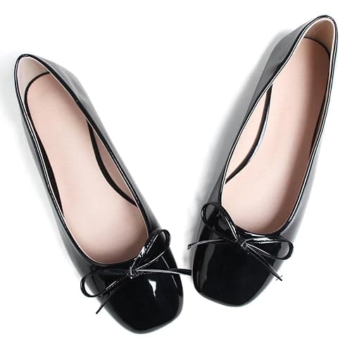 Dear Time Women's Casual Foldable Ballet Flats Square Toe Ballerina Flats Shoes Comfortable thumbnail 4