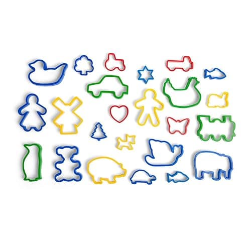 Bigjigs Toys Jar of 24 Pastry Cutters Cookie Cutter Baking Set for Children | 24 Cookie Cutter Shapes in Different Sizes & Colours, Easy to Clean, Stored in Large Jar, Age 3+ thumbnail 4