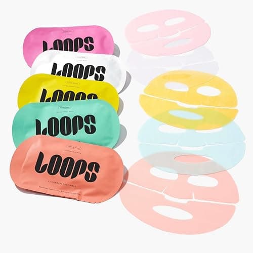LOOPS VARIETY LOOP KIT - Hydrogel Korean Face Mask for Every Skin- Five Collagen Face Masks fo, Detoxifying, Repairing, & Rejuvenating - Gifts for Women, Stocking Stuffer - 5 Pc thumbnail 4