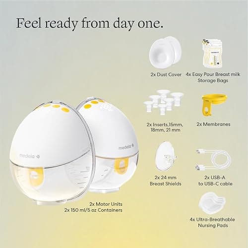 Medela Motion InBra Wearable Electric Breast Pump | Fully In-Bra, Hands-Free, Comfort Fit, BPA-Free, 5 oz Cups, USB Rechargeable, Quiet and Discreet thumbnail 9