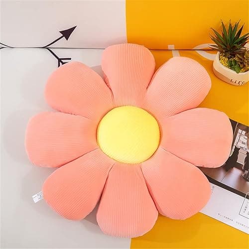 WYIKE Flower-Shaped Cute Pillow, Flower Cushion, Reading Pillow and Leisure and Comfortable Pillow, Car Cushion (Pink, 40cm*40cm) thumbnail 2