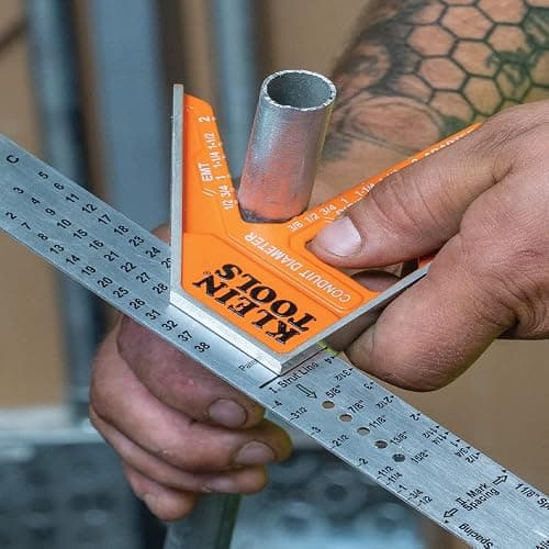 Klein Tools 935CSEL Combination Square Ruler for Electricians and Carpenters, Stainless Steel Double Sided Ruler, Bubble Level, Magnetic thumbnail 8
