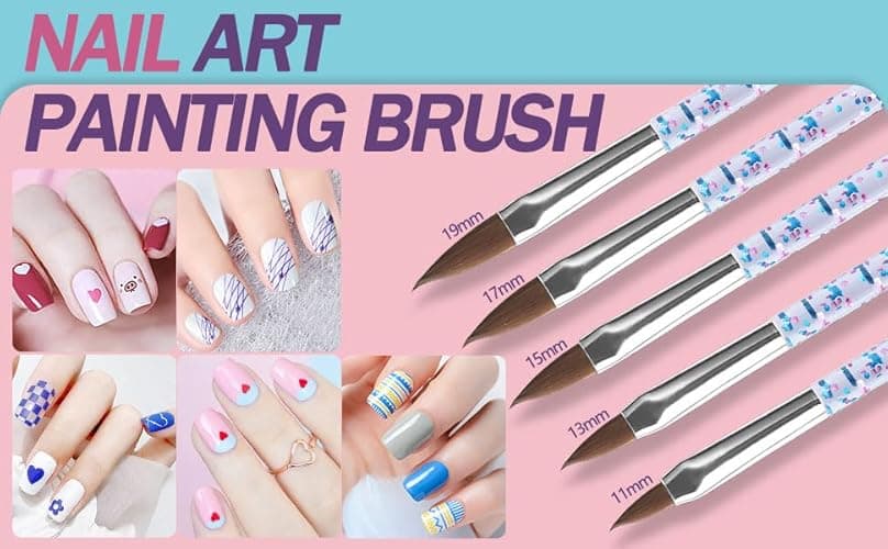 Artdone 35pcs Nail Art Pens brushes,Nail Art Tool Set,Nail Dotting Tools,Nail Dust Brush,Striping Nail Art Brushes for Long Lines,Nail Drawing Pen For Nail Design - 35pcs thumbnail 6
