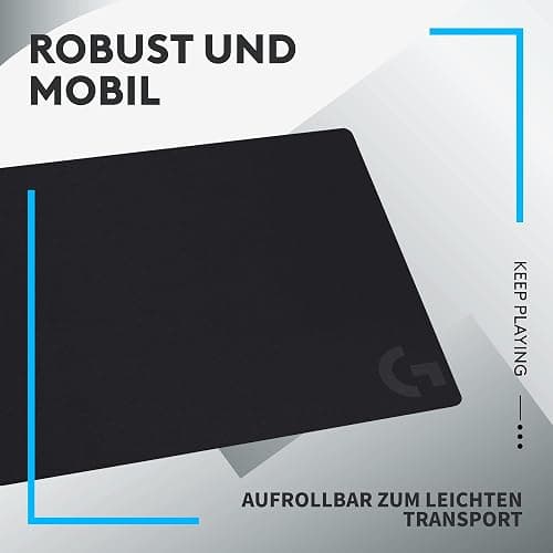 Logitech G G240 Stoff-Gaming-Mauspad, optimiert für Gaming-Sensoren, mäßige Oberflächenreibung, rutschfeste Mausmatte, Mac- und PC-Gaming-Zubehör, 340 x 280 x 1 mm thumbnail 6