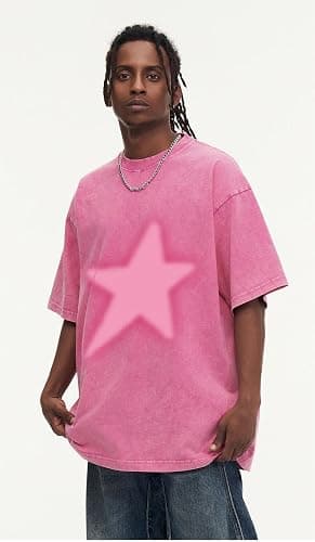 BestLucky Star Shirt Y2k Oversized Graphic Tees for Men Unisex Vintage Streetwear Shirts thumbnail 3