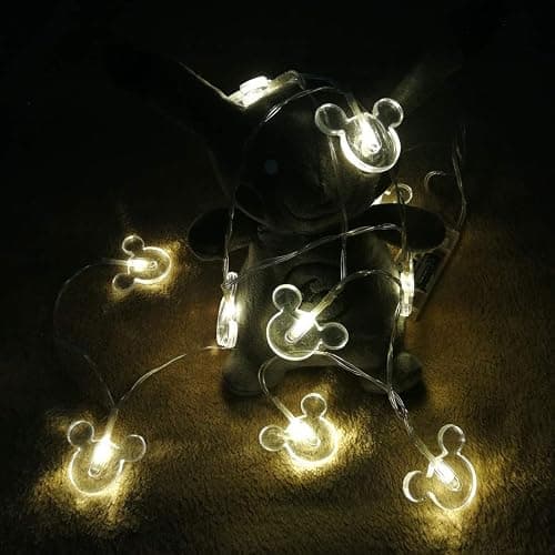 Penfly 1.65m 10LEDs Decorative Cartoon Animal Mouse Night Mood Light Romantic Lamp for Home Indoor Bedroom Party Festival Décor(Warm White) thumbnail 5